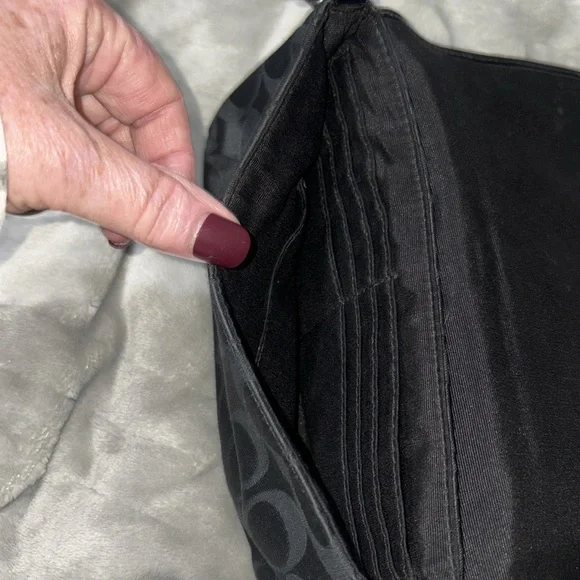 Coach Black Monogram Wristlet - Picture 3 of 4